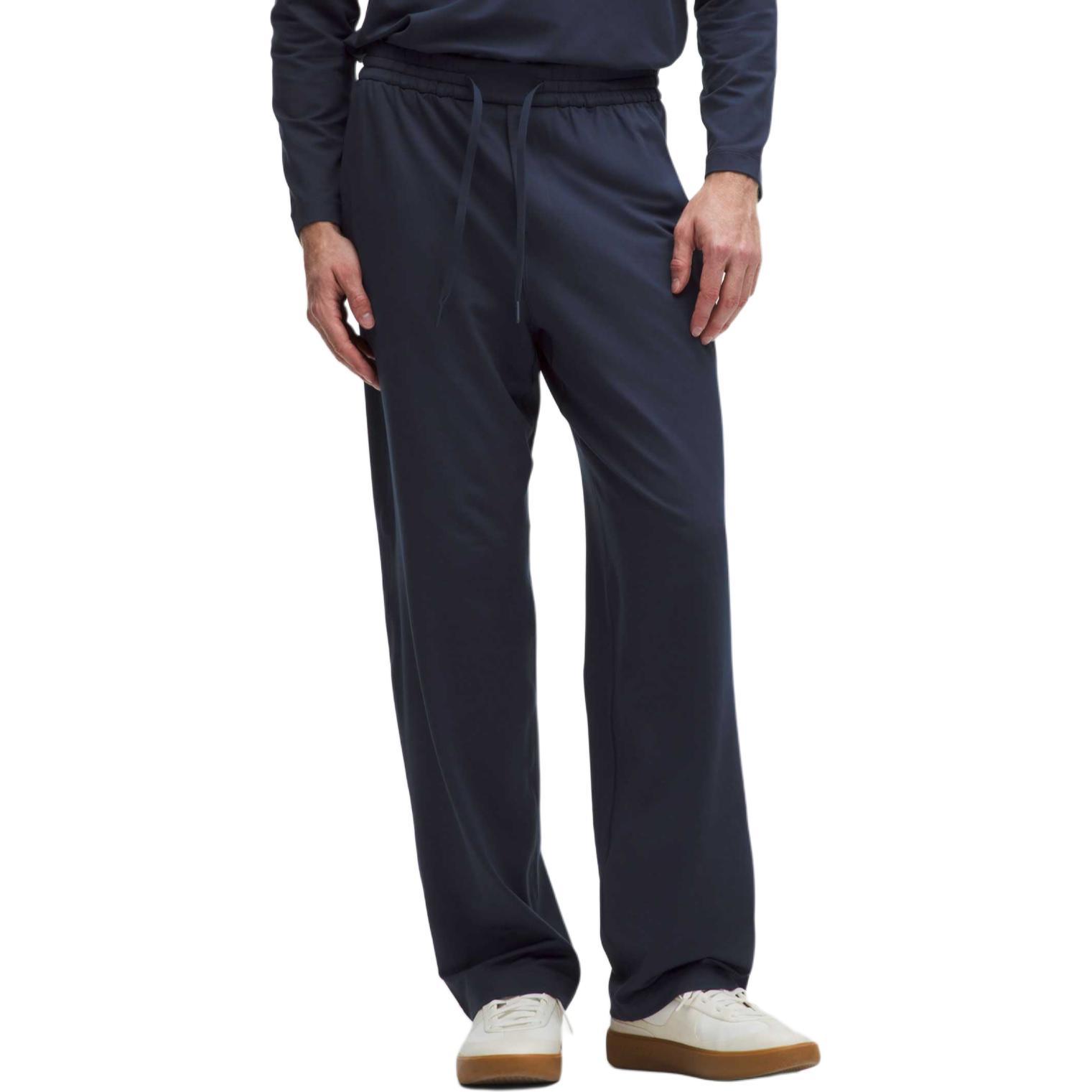 

Мужские мягкие джерси SS25 вязаные спортивные штаны Lululemon, синий