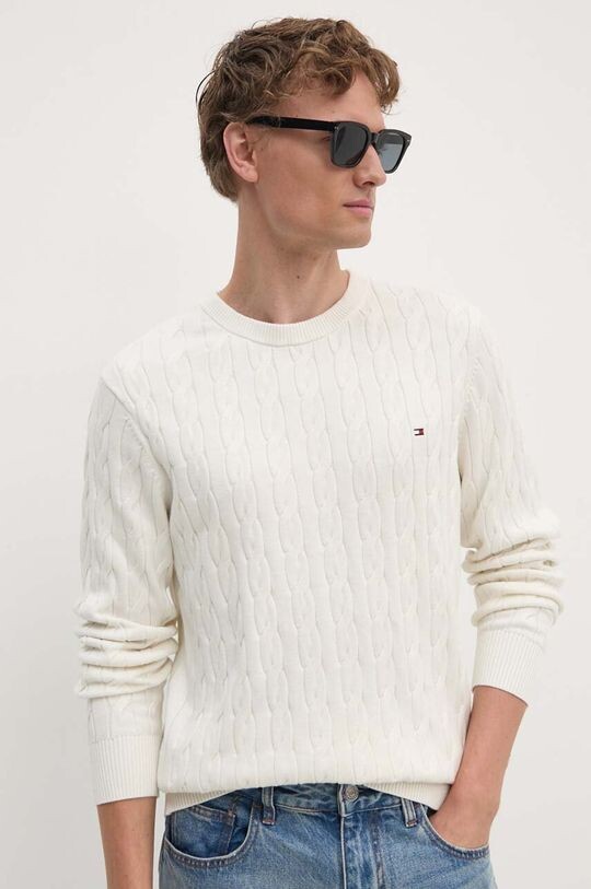 

Хлопковый свитер Tommy Hilfiger, бежевый