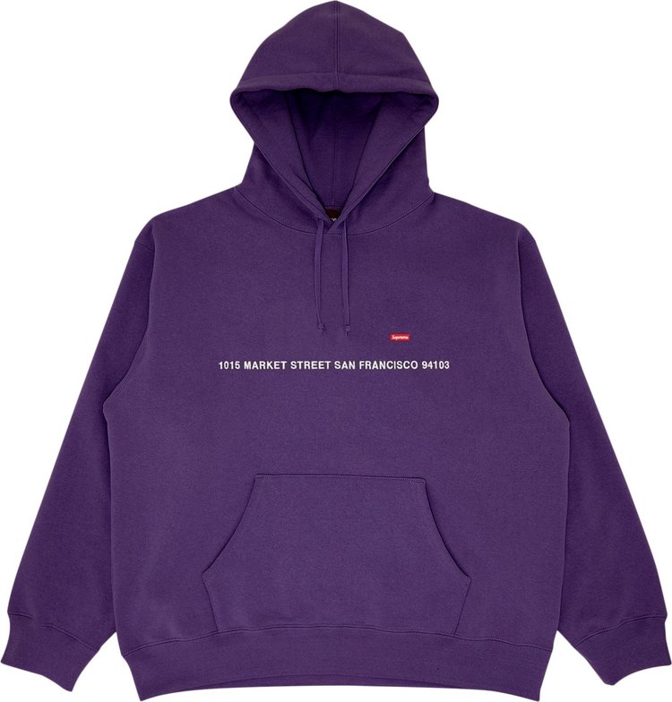 

Толстовка Supreme Shop Small Box Hooded - San Francisco 'Dark Purple', фиолетовый