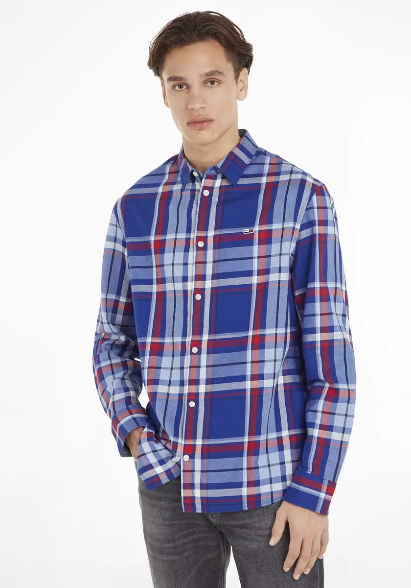 

Рубашка с длинными рукавами Tommy Jeans "TJM CLSC ESSENTIAL CHECK SHIRT", цвет Navy Voyage Check