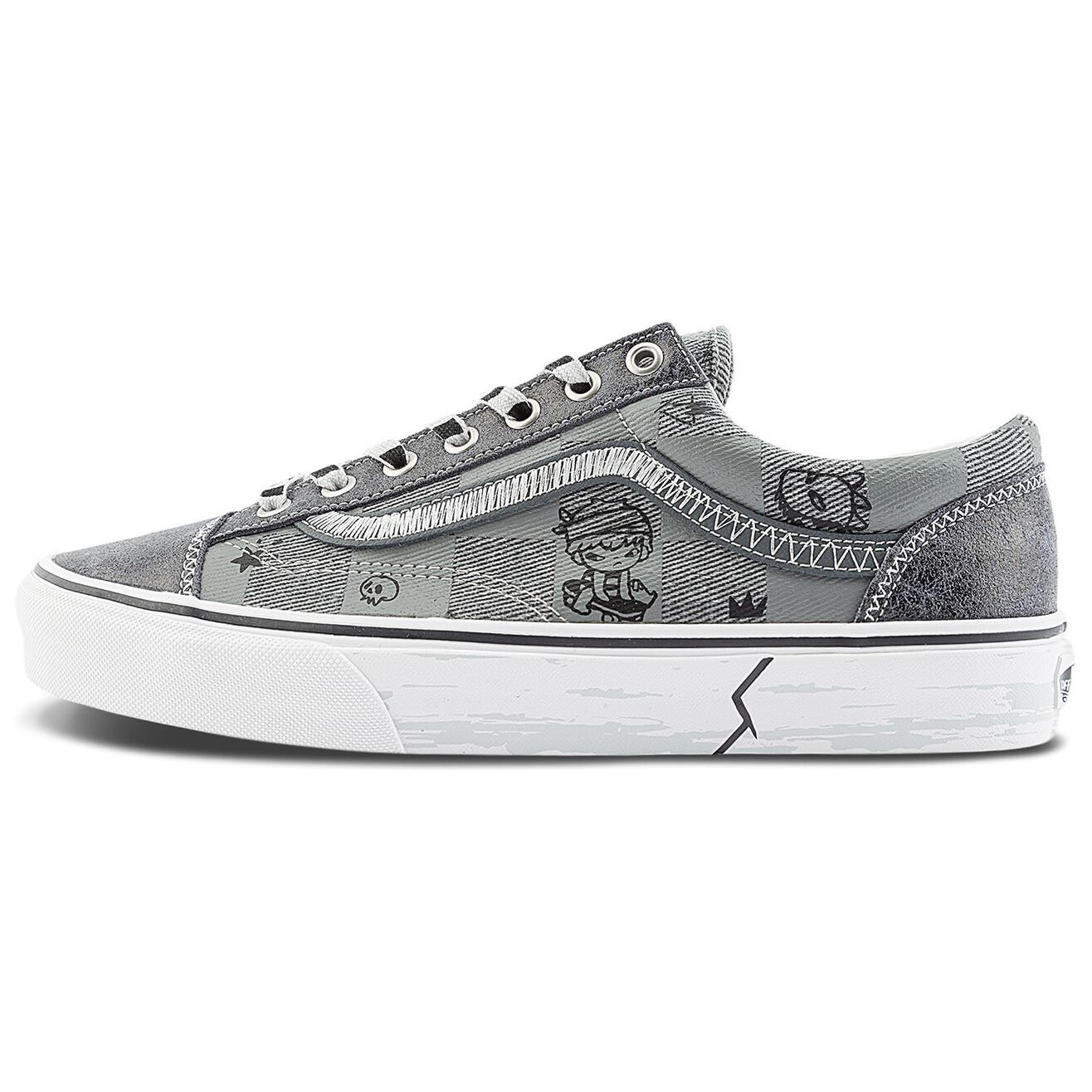 

Кроссовки Vans Skateboarding Shoes Unisex Low-top Gray, серый