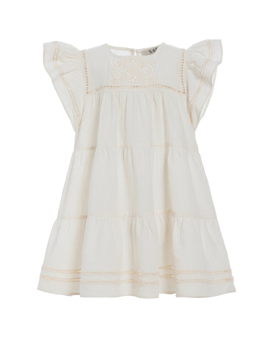 

Платье Sea New York Blaire с ажурными вставками и рукавами-крылышками, белый