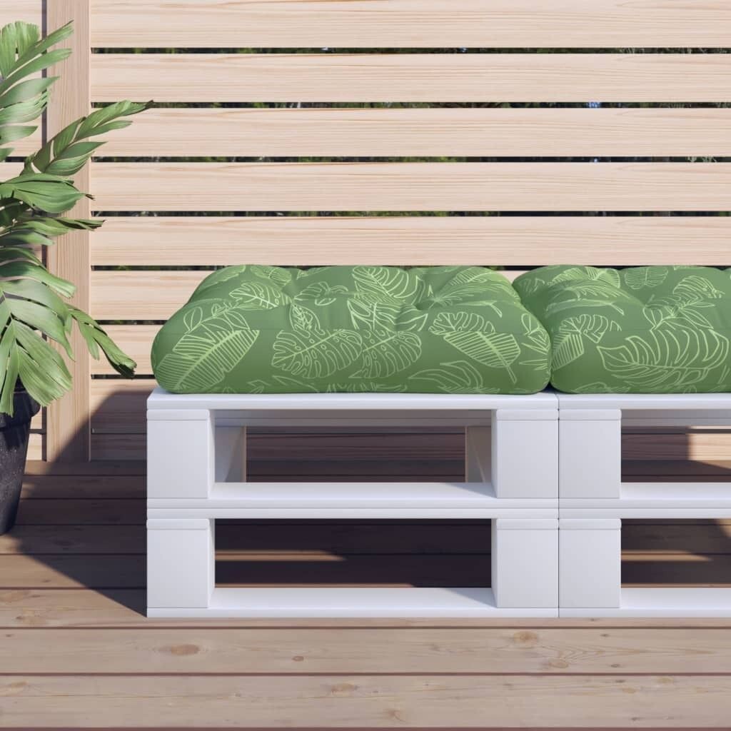 

Подушка поддон лист узор 60х60х12 см ткань DKD HOME DECOR