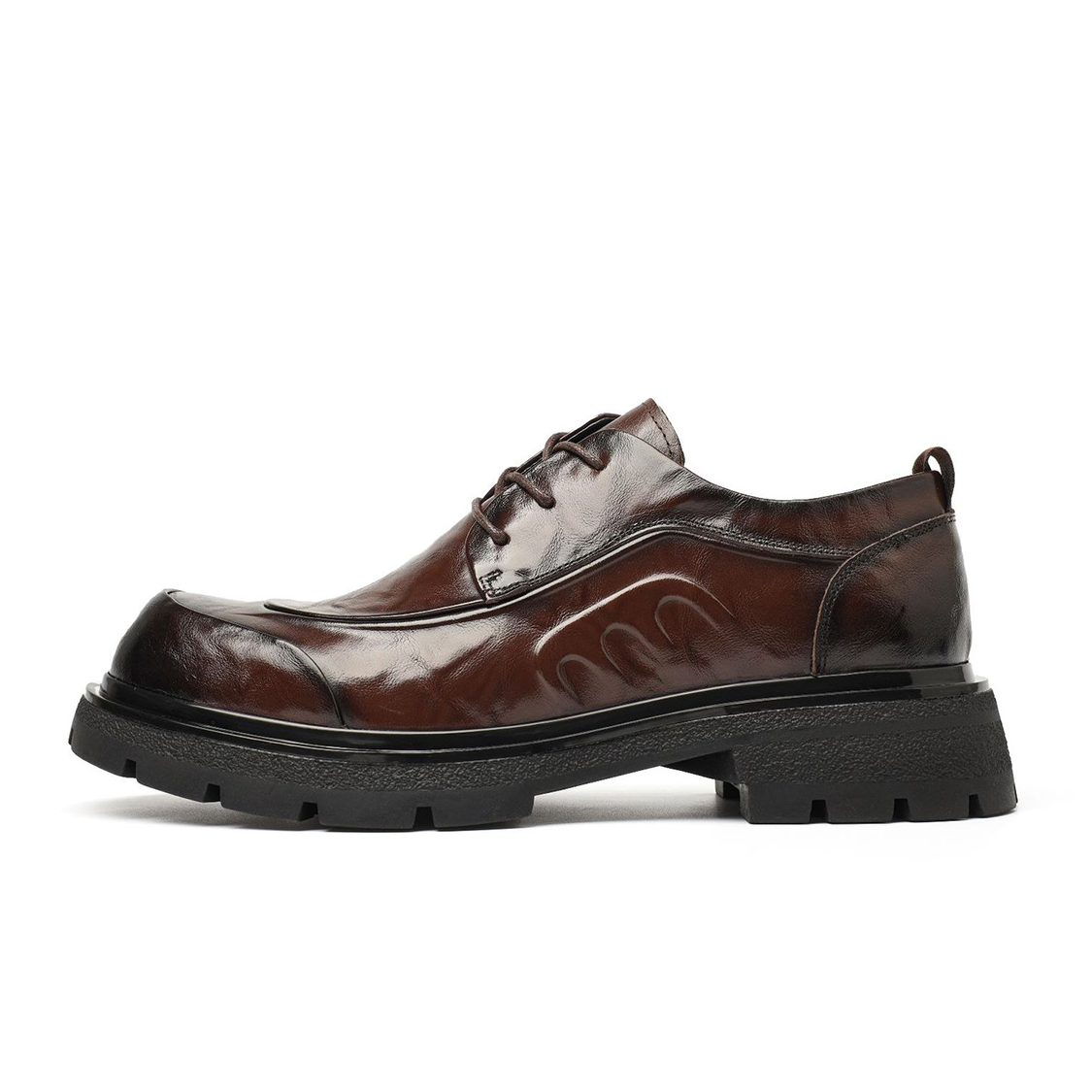 

HUITE Повседневные кожаные туфли мужские низкие коричневые, цвет Brown