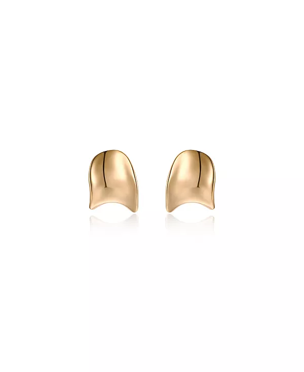 

Изогнутые серьги-гвоздики с покрытием из 18-каратного золота Ettika, gold