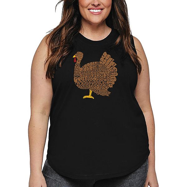 

Футболка с принтом Thanksgiving для женщин plus size La Pop Art, Black
