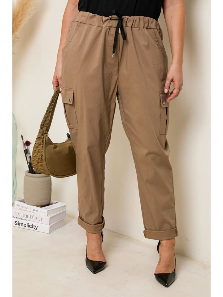 

Брюки-карго Curvy Lady Cargohose, серо-коричневый