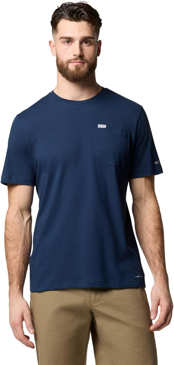 

Columbia мужская футболка Thistletown Hills с карманом, Collegiate Navy Heather, Синий, Columbia мужская футболка Thistletown Hills с карманом, Collegiate Navy Heather