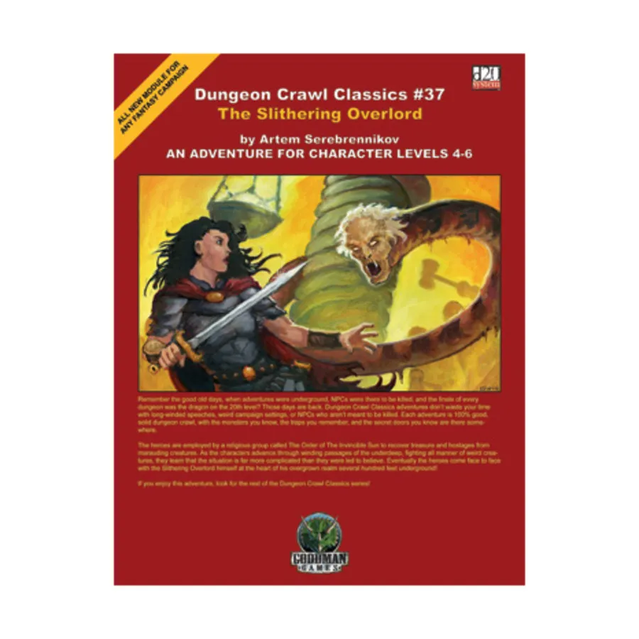 

Модуль Slithering Overlord, Dungeon Crawl Classics - #31-45 (d20)
