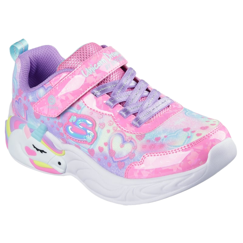 Кроссовки для бега S Lights для детей Skechers Kids, розовый — фото 2