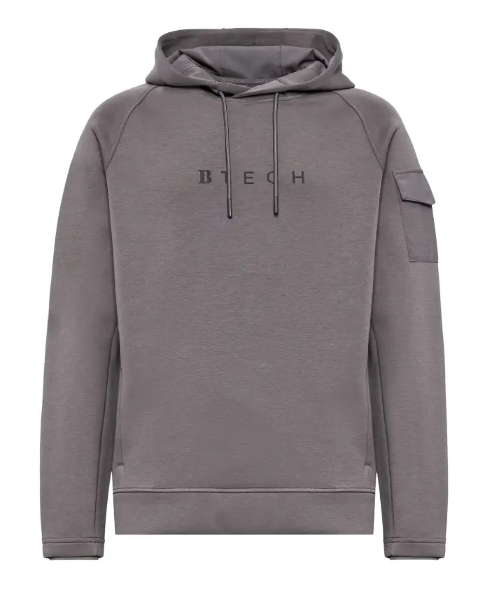 

Легкая толстовка с капюшоном из смесового хлопка с аквалангом Boggi Milano, серый