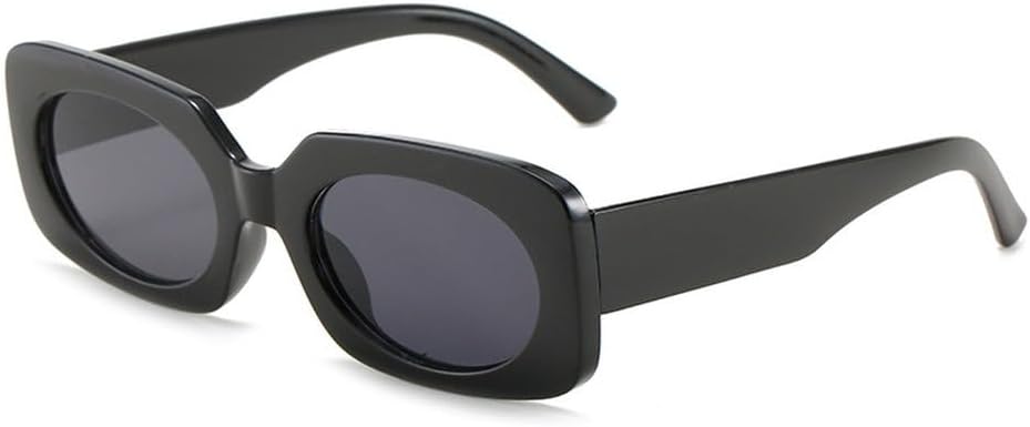 

Ретро-солнцезащитные очки разных цветов для женщин, модные зеленые и желтые оттенки, защита от ультрафиолета UV400, трендовые солнцезащитные очки для мужчин TKKTLLT, Black Gray