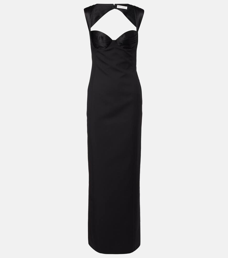 

Корсетное платье с вырезом из virgin wool Nina Ricci, Black