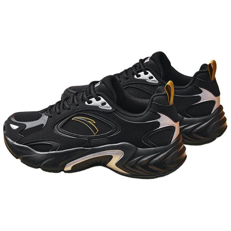 Кроссовки ANTA Lifestyle Shoes Men Low-top Basic Black/green Bean Brown, черный/зеленый/коричневый — фото 3