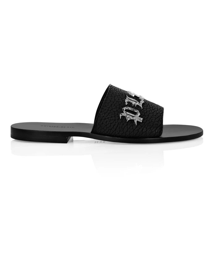 

Сандалии плоские готические пленэр Philipp Plein, черный