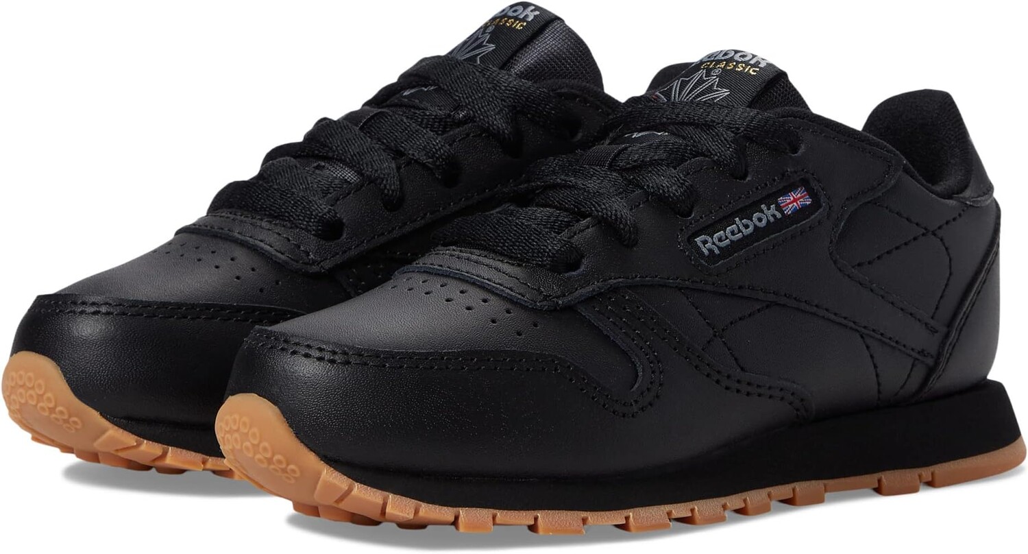 

Кроссовки Reebok Kids Classic Leather, цвет Black/Gum