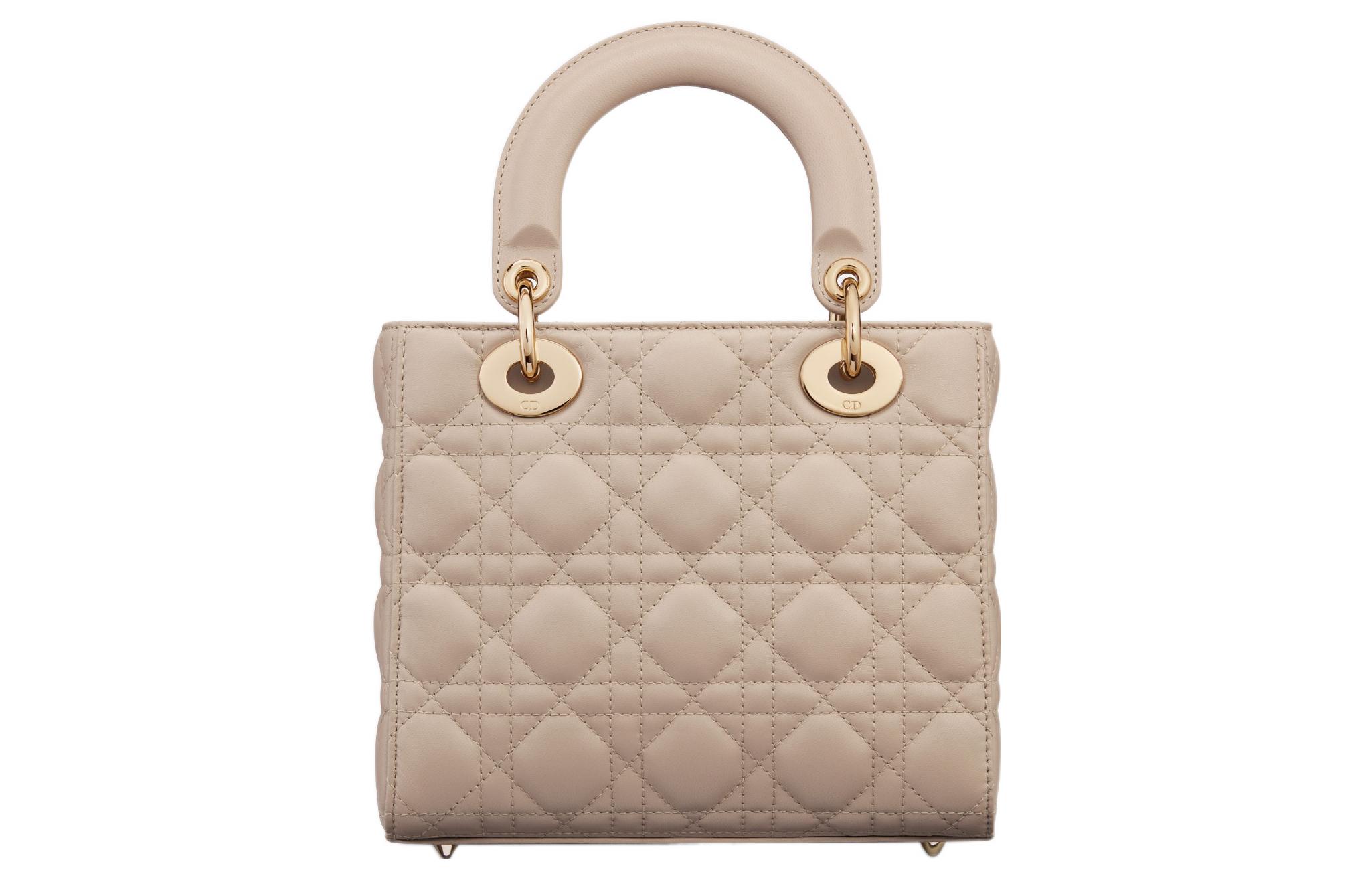 DIOR Сумка Lady My ABC из натуральной кожи, сумка через плечо, кроссбоди, женская маленькая сумка розовый бежевый — фото 4
