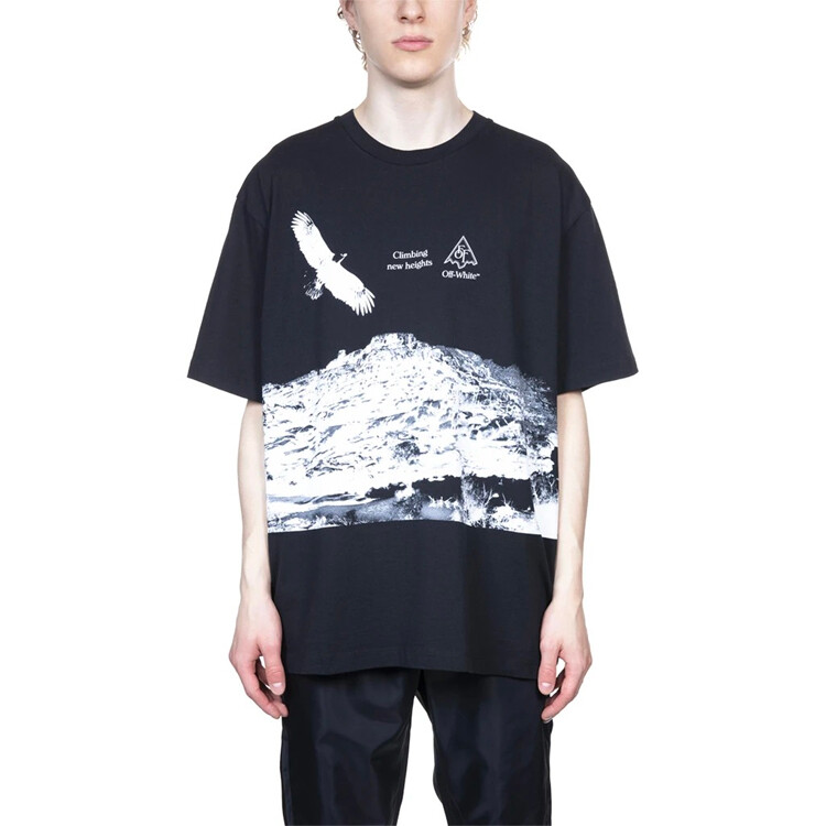 Футболка мужская Off-White с морским принтом, черный — фото 3