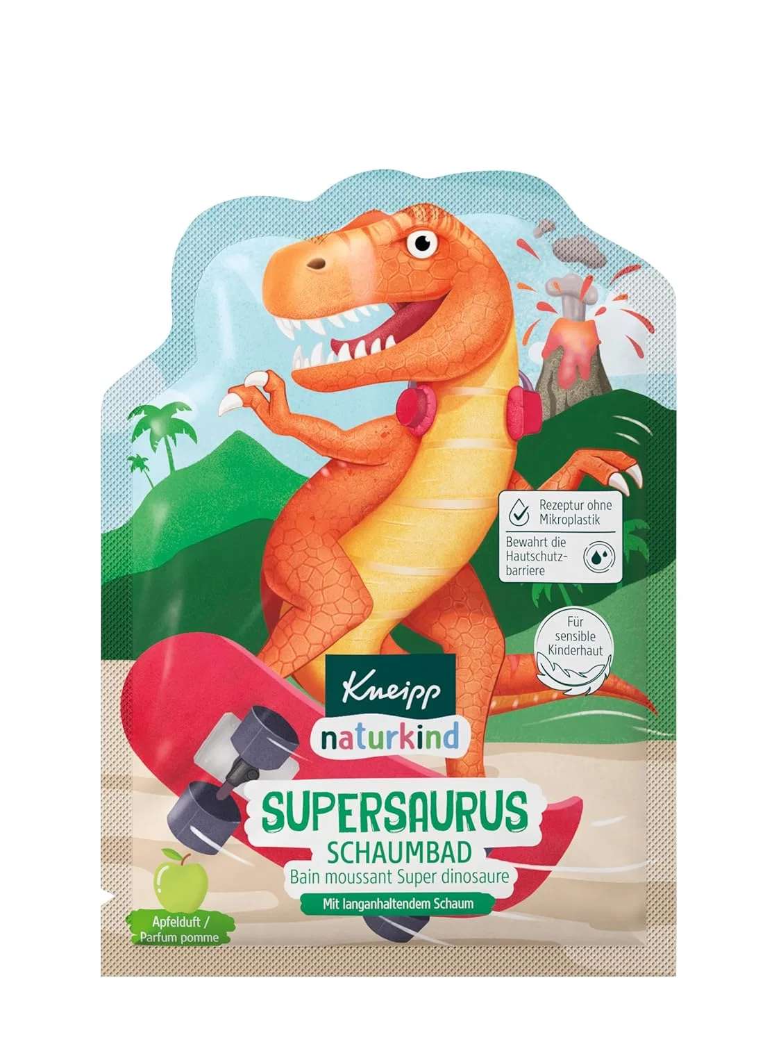 Детская пена для ванны Kneipp Naturkind Supersaurus с ароматом яблока, 12 x 40 мл Kneipp — фото 2
