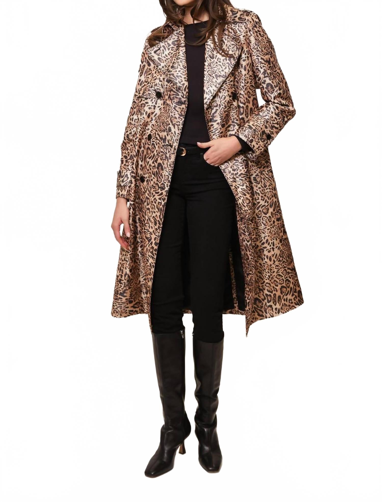 

Классический тренч с длинными рукавами Vance в натуральном реалистичном вихревом узоре Hutch, natural realistic swirl