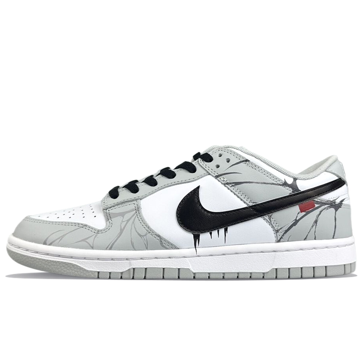 

Кроссовки Nike Dunk Skateboard Shoes Men Low-Top Black White Gray, черный/белый/серый