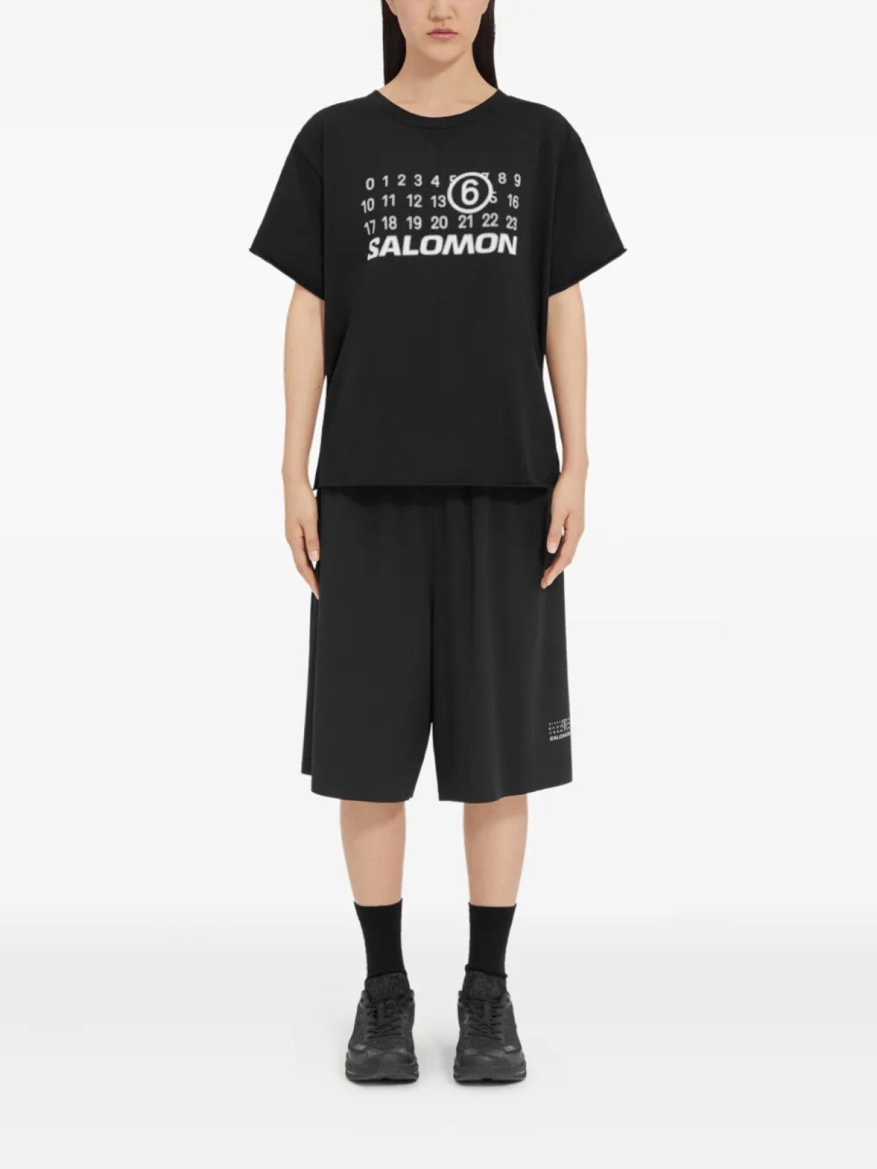 Футболка с логотипом из коллаборации с Salomon MM6 Maison Margiela X Salomon, черный — фото 2