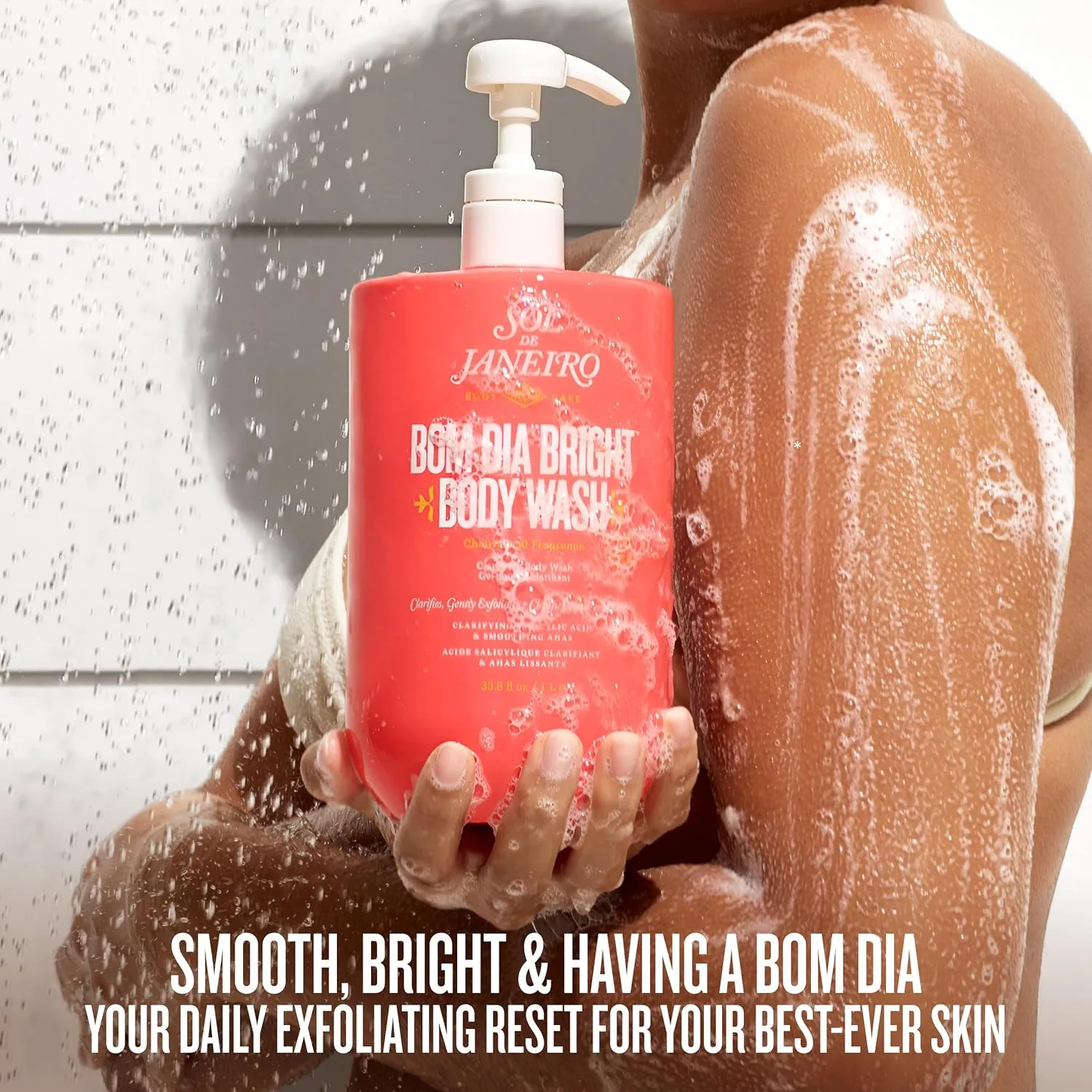 Sol de Janeiro Bom Dia Bright Осветляющий гель для душа с AHA и BHA 1000 мл — фото 4