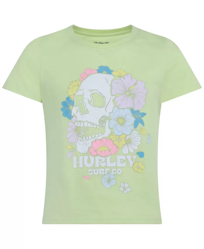 

Футболка с принтом "Big Girls Become The Flowers" Hurley, зеленый