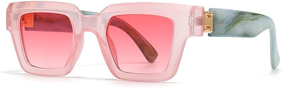 

Модные квадратные женские солнцезащитные очки в винтажном стиле, конфетные цвета, прозрачные градиентные очки, мужские солнцезащитные очки в стиле панк SKFGNX, Pink Pink Gradient