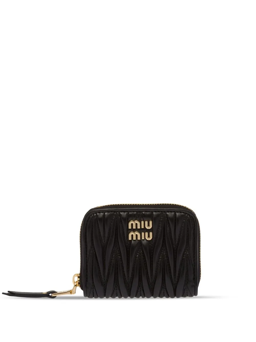 

Стеганый кошелек для монет Miu Miu, черный