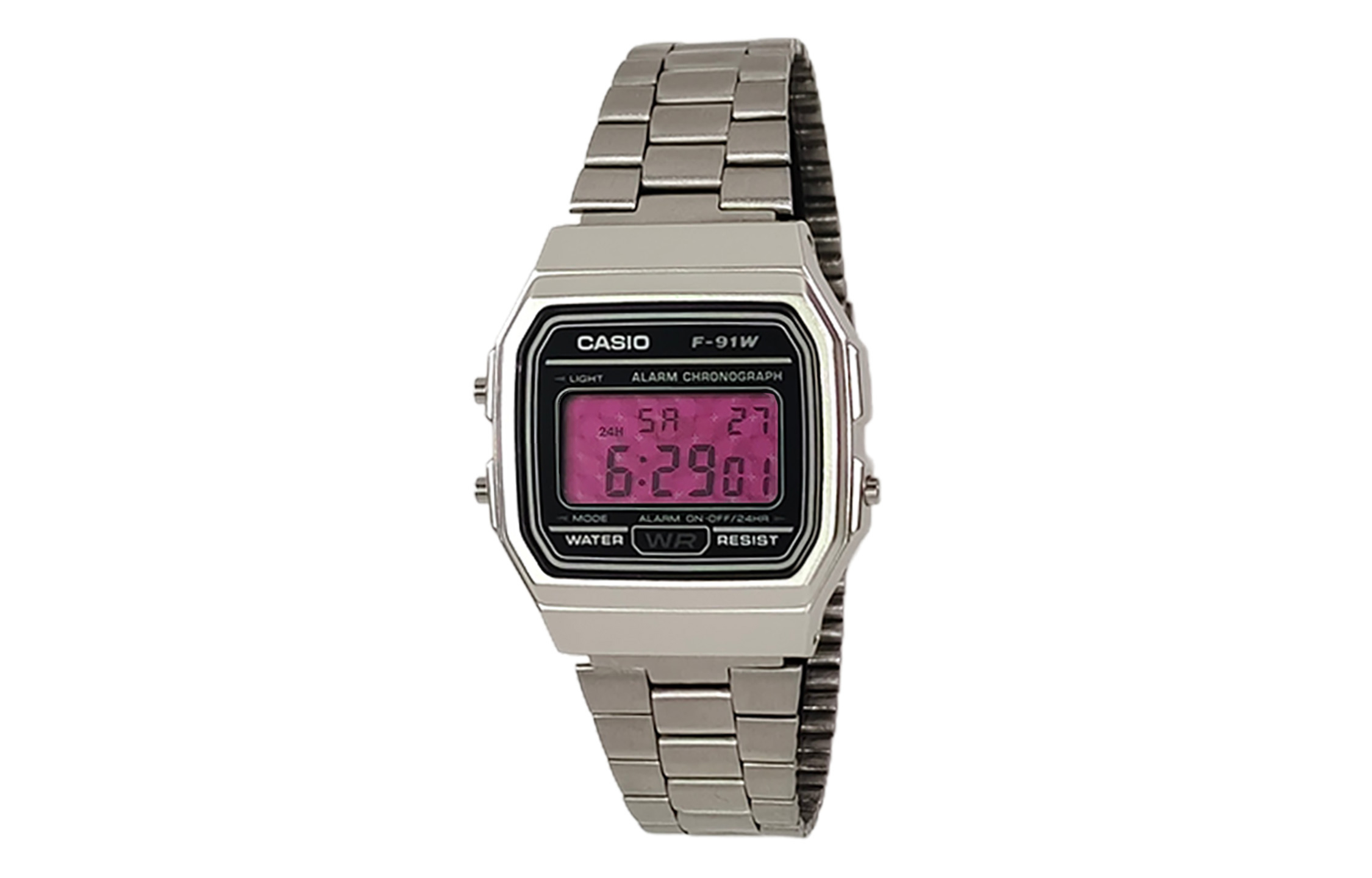 

CASIO Мужские часы Retrofit Series с кварцевым механизмом, стальной браслет, черный циферблат