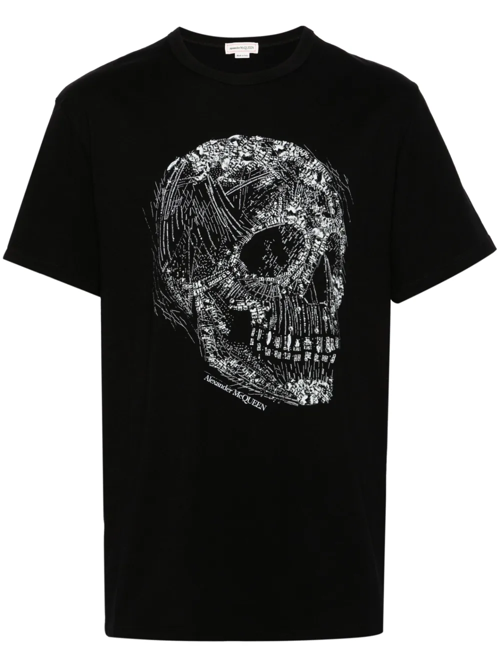 

Футболка с декором Crystal Skull Alexander McQueen, черный