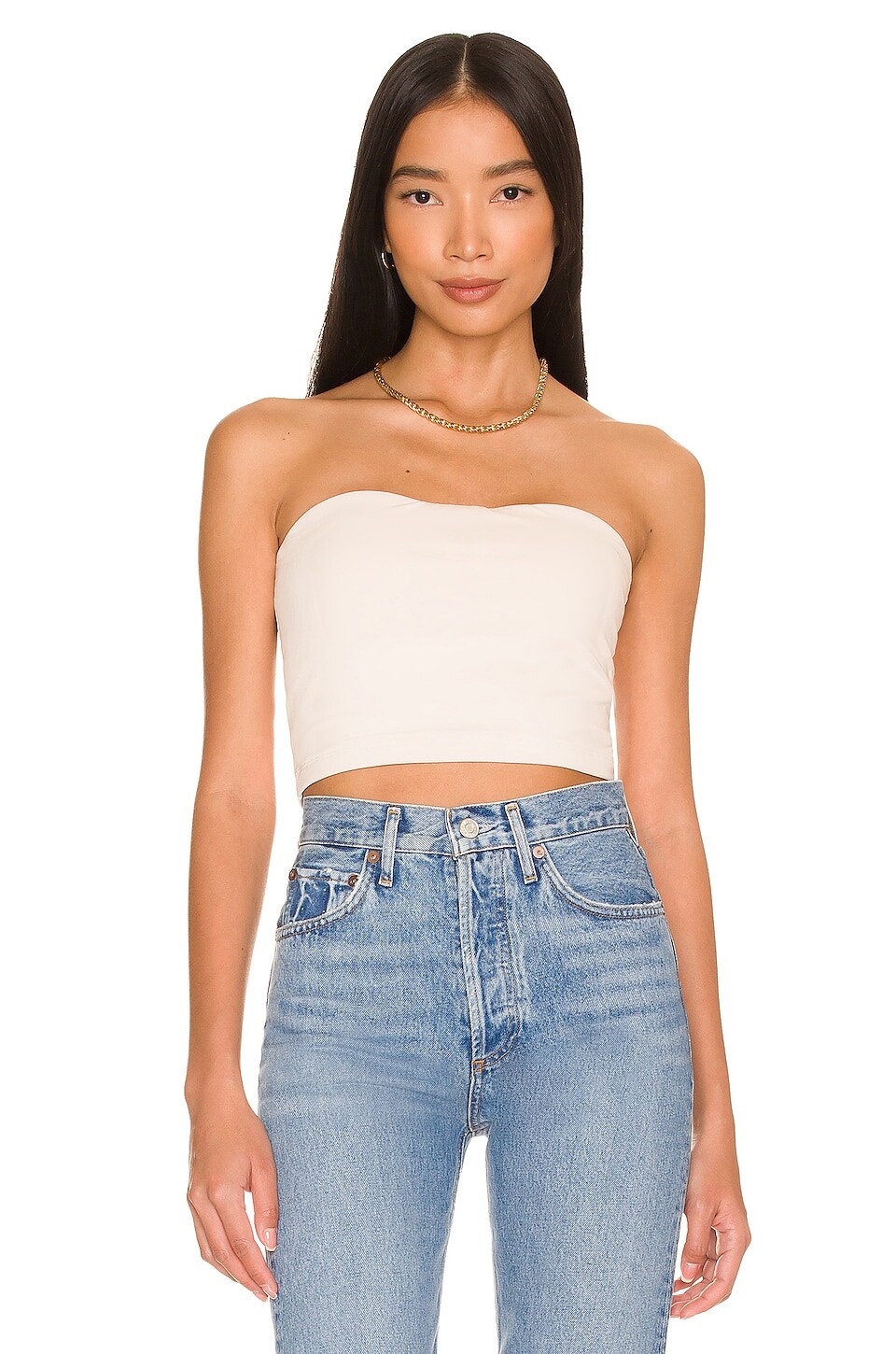 

Топ Susana Monaco x REVOLVE Strapless Crop, цвет Blanched Almond