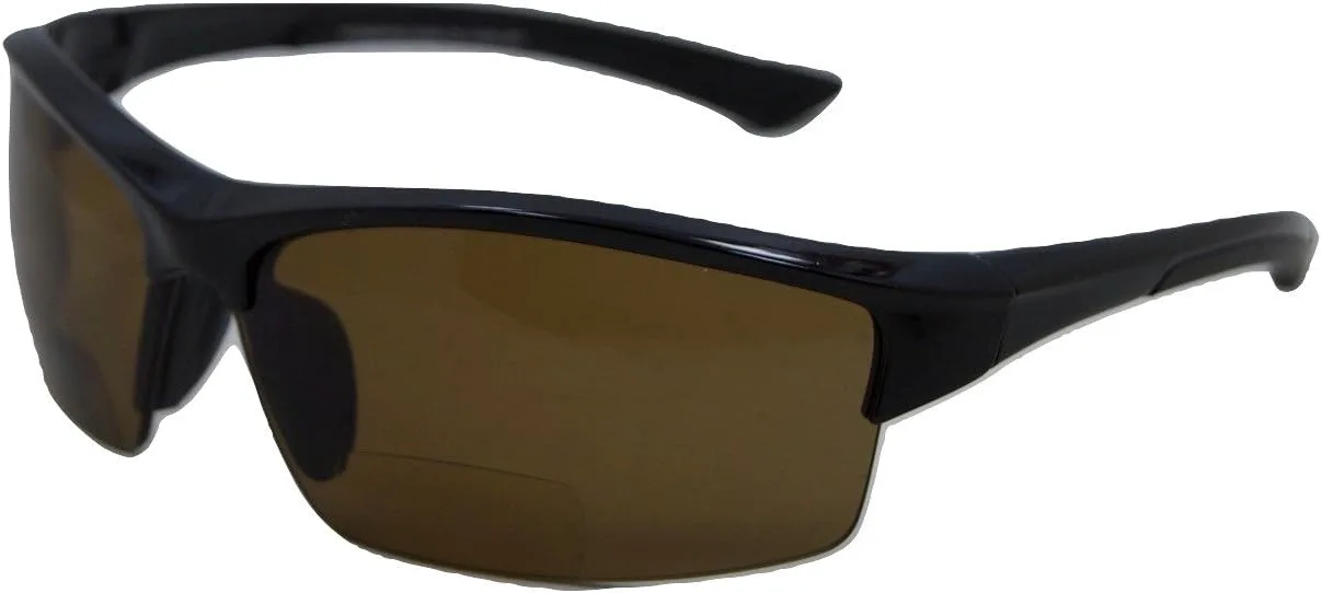 

Солнцезащитные очки In Style Eyes Magnificent Mawi с бифокальными линзами и обтекаемой формой - очки для чтения в полуободковой оправе - поляризованные линзы, Brown