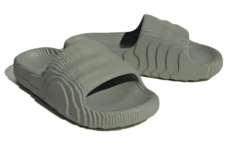 Шлепанцы и сланцы Adidas Originals Adilette 22 Slides Silver Green Women's — фото 3