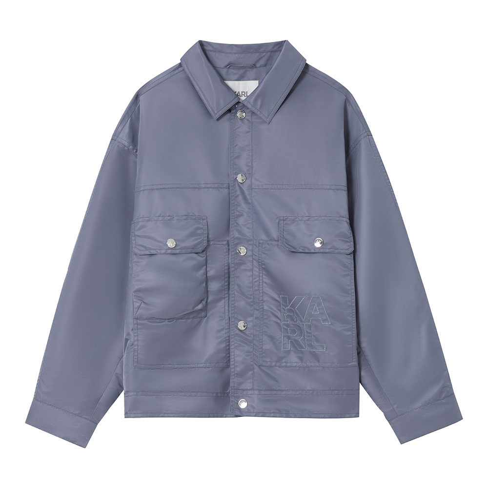 

KARL LAGERFELD / Karl Lagerfeld Jeans Куртка KARL LAGERFELD мужская серая с фиолетовым, Gray Purple