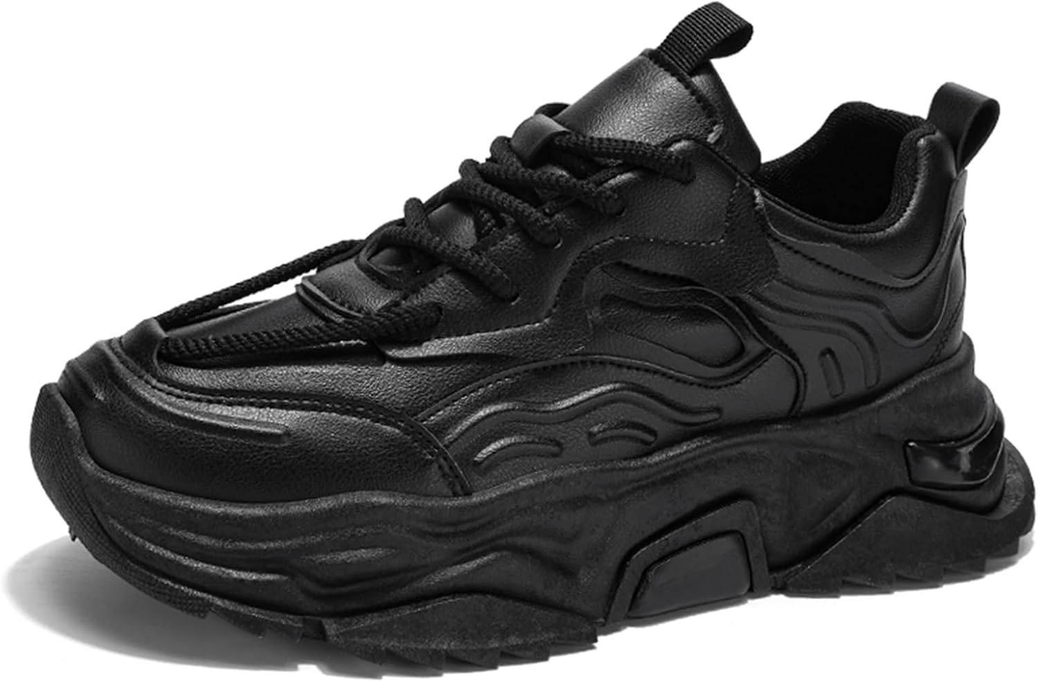 

Мужские повседневные спортивные кроссовки для тенниса, бега и ходьбы, нескользящие массивные модные кроссовки для мужчин Spwagym, черный