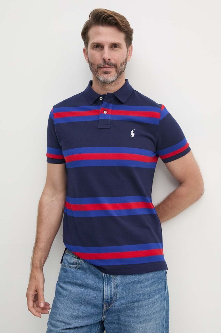 

Хлопковое поло Polo Ralph Lauren, темно-синий