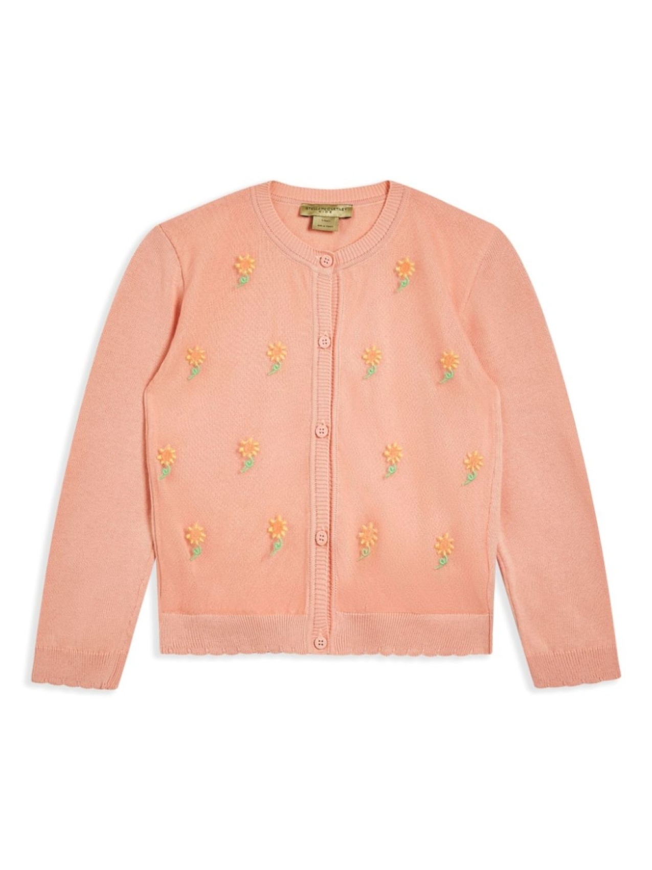 

Stella McCartney Kids кардиган вязки интарсия, розовый