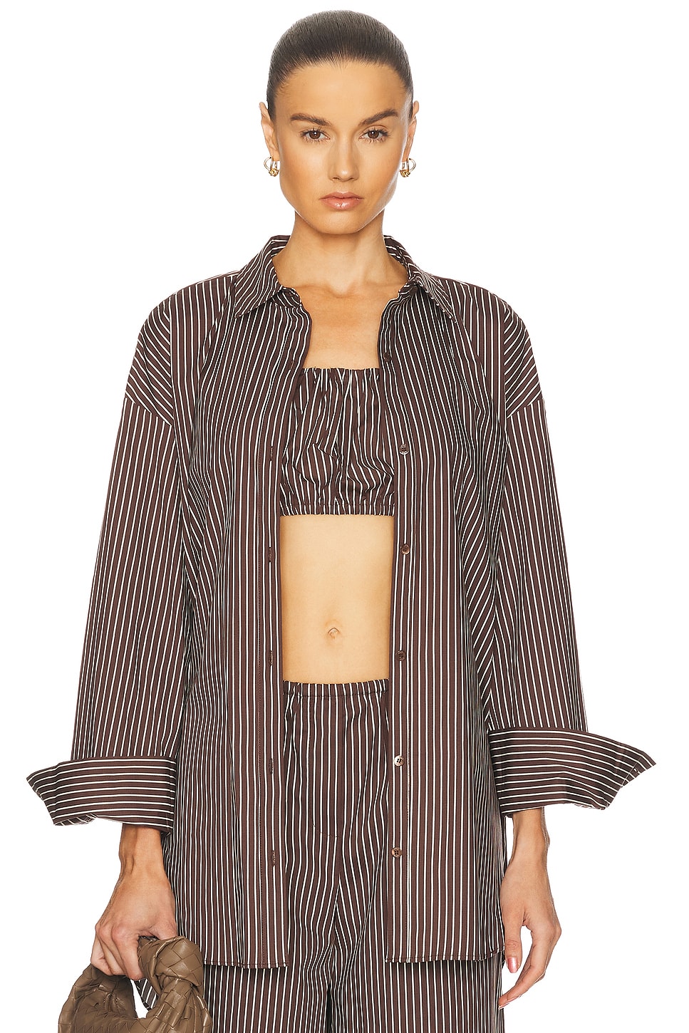 

Топ Sandbar Staud, Dark Oak Micro Stripe