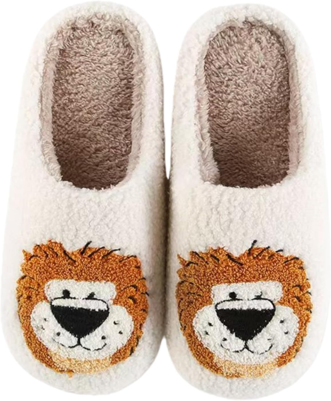 

HFBAOEGU Хэллоуинские тапочки для женщин и мужчин, эластичные, удобные, ретро, с эффектом памяти, пушистые, мягкие, для спальни, плюшевые, теплые, с противоскользящей подошвой, зимние, с шерстяной подкладкой, для улицы и дома, белый