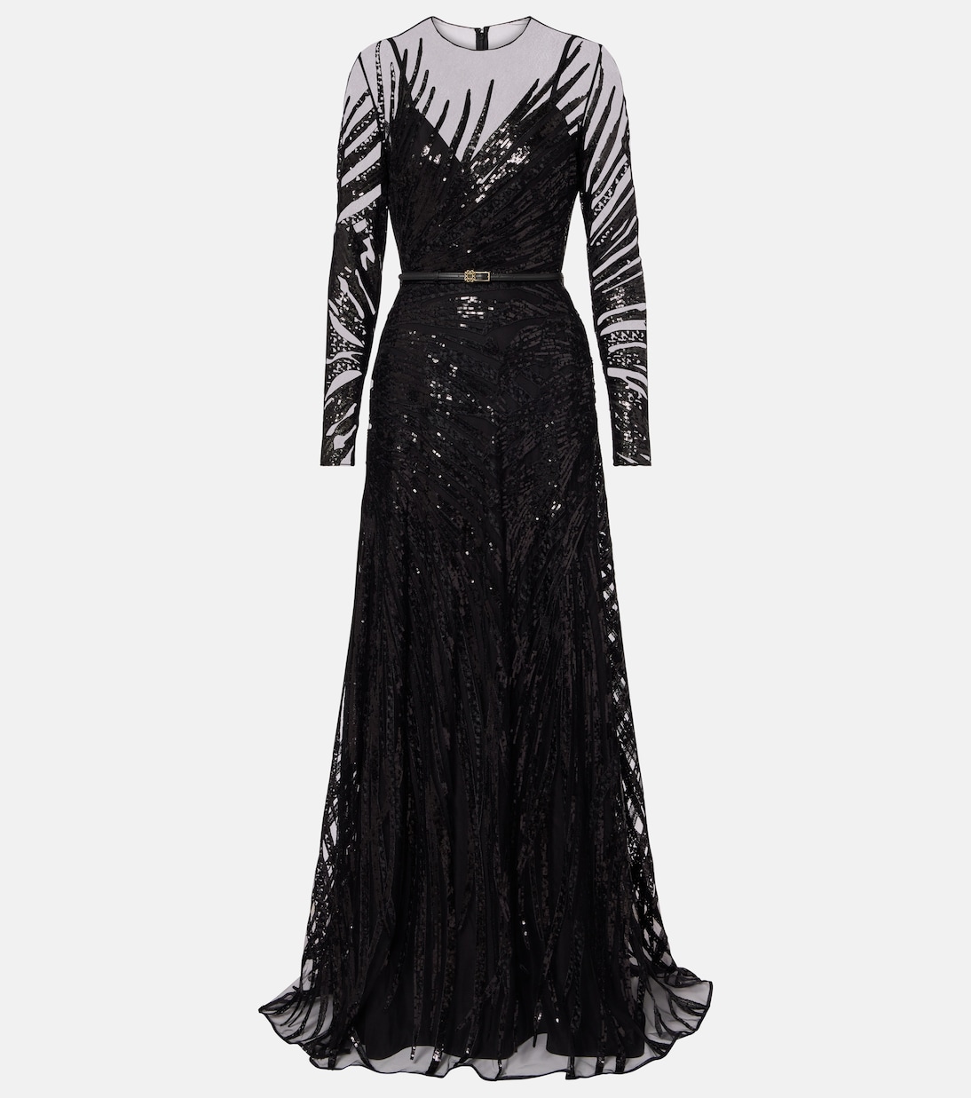 

Украшенное платье Elie Saab, черный