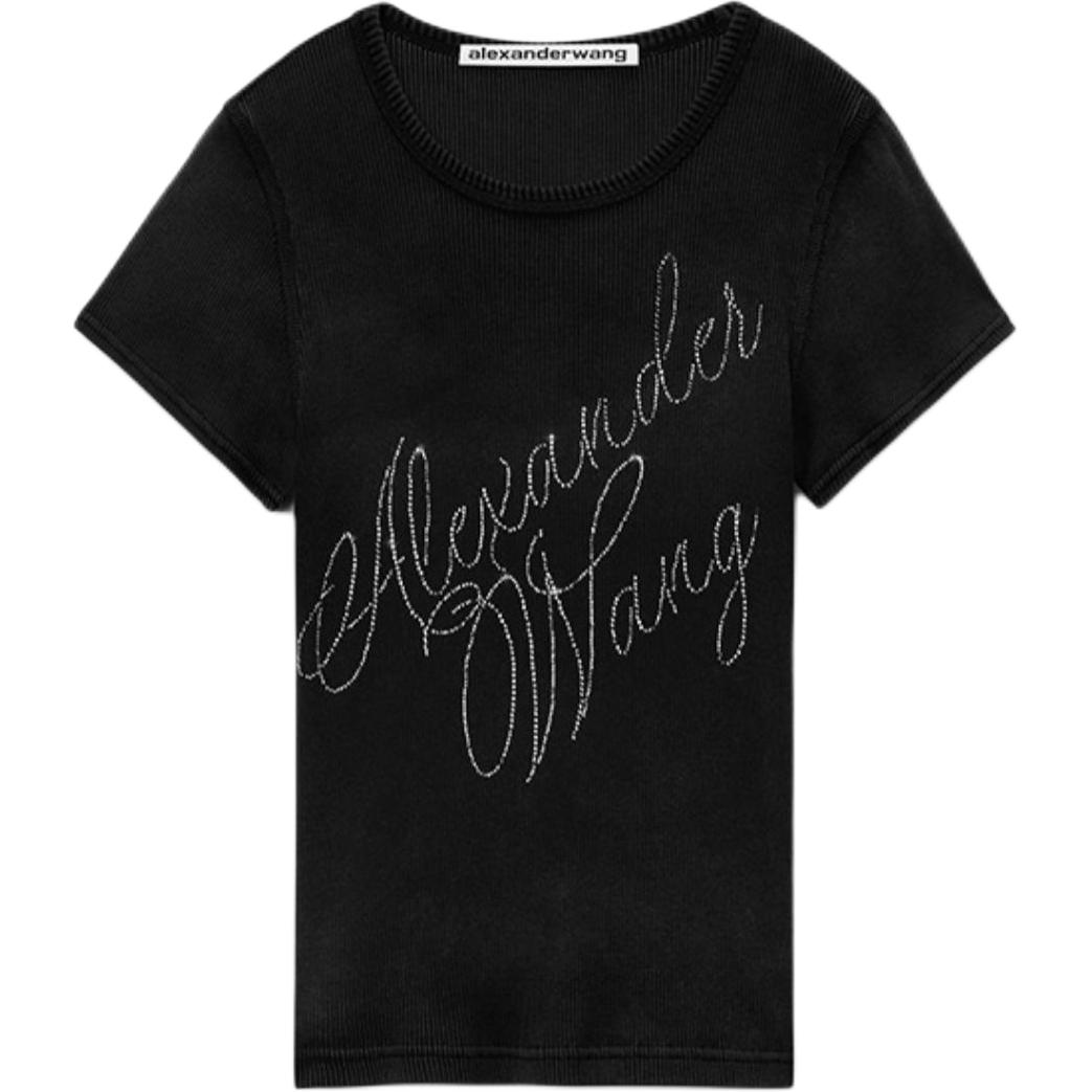 

Футболка с логотипом Alexander Wang, черная