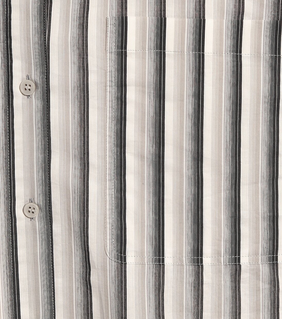 Полосатая рубашка из смесового хлопка Acne Studios, Platinum Grey — фото 4