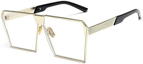 

Солнцезащитные очки большого размера 2027 года, металлическая оправа, для женщин, зеркальные солнцезащитные очки для мужчин, защита от УФ-излучения UV400, большая оправа MTZJH, C5 Transparent