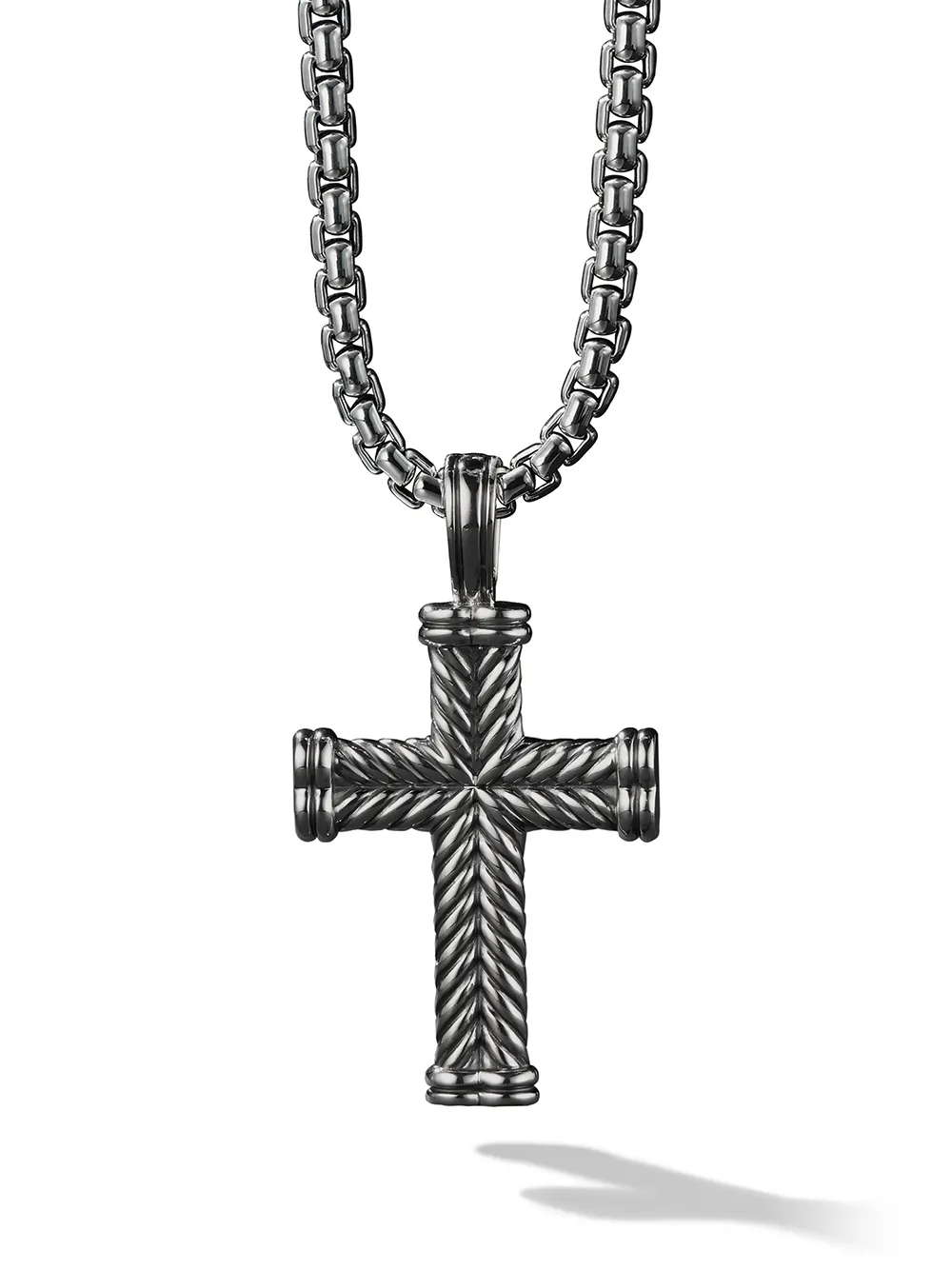 

Серебряная подвеска Chevron Cross (33.5 мм) David Yurman, серебяный