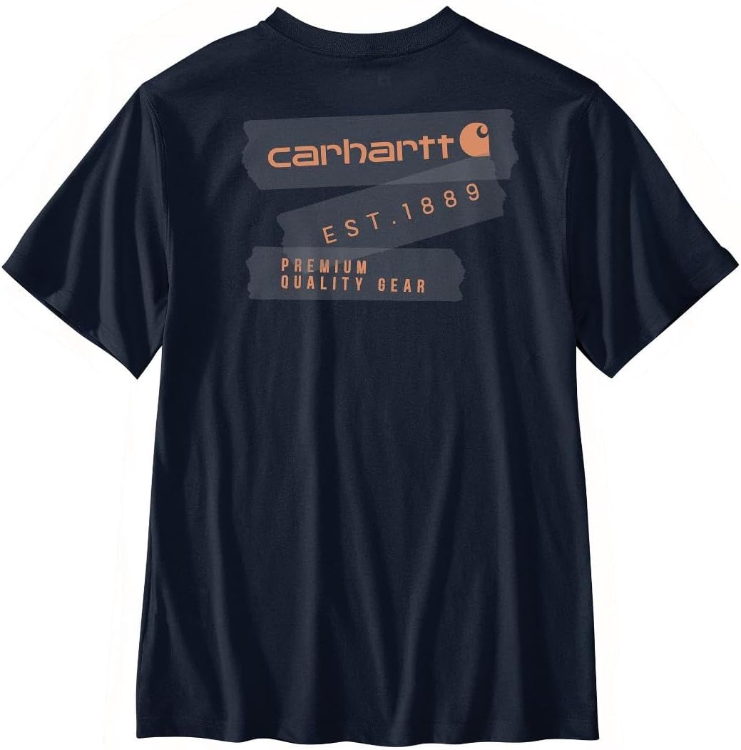 

Футболка Carhartt с принтом, Relaxed Fit, короткий рукав, облегченная, Navy, Синий, Футболка Carhartt с принтом, Relaxed Fit, короткий рукав, облегченная, Navy