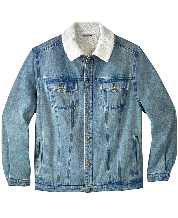 

Большая и высокая куртка дальнобойщика с подкладкой из шерпы Kingsize, синий