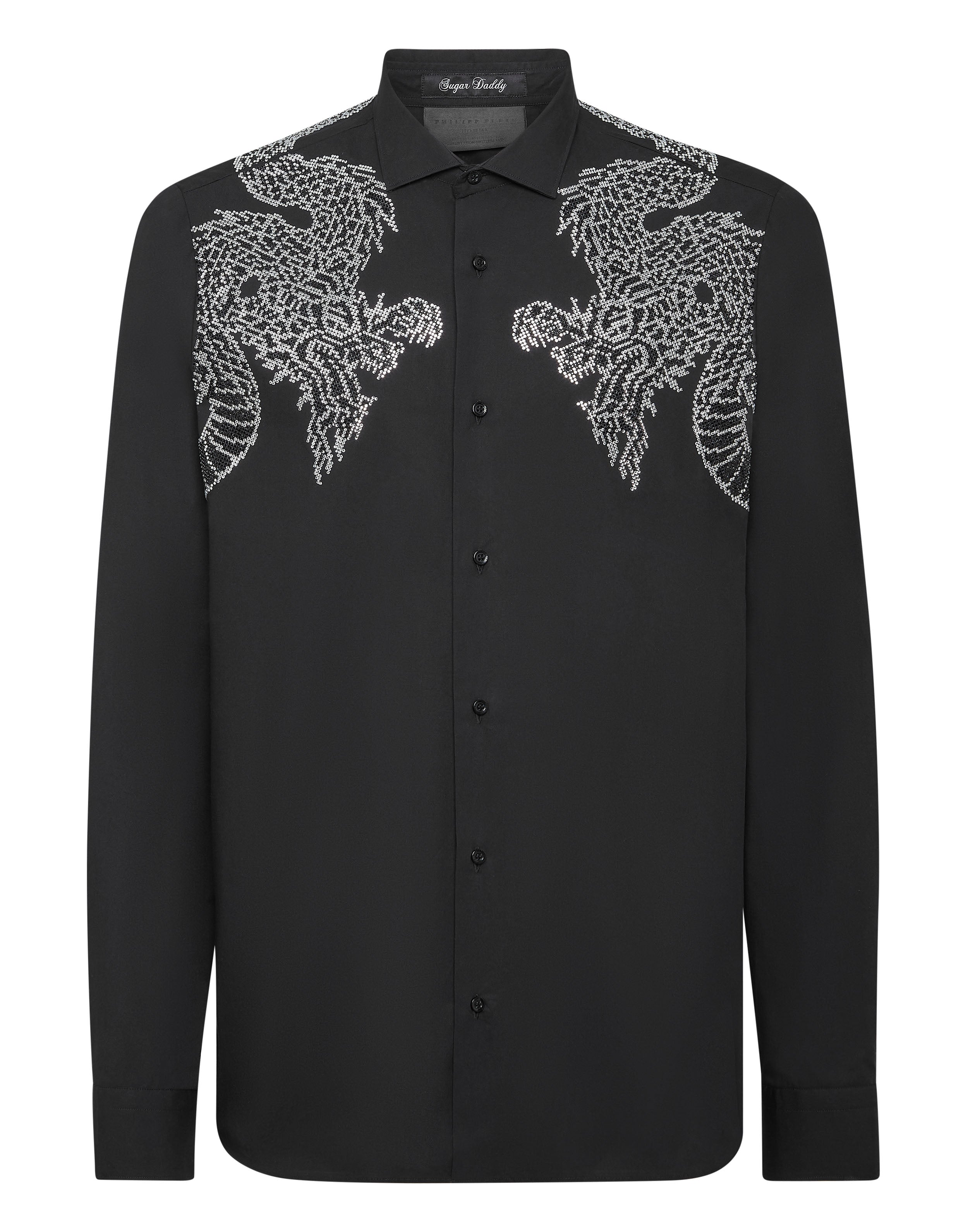 

Рубашка Sugar Daddy Cut с длинными рукавами Dragon PHILIPP PLEIN, черный