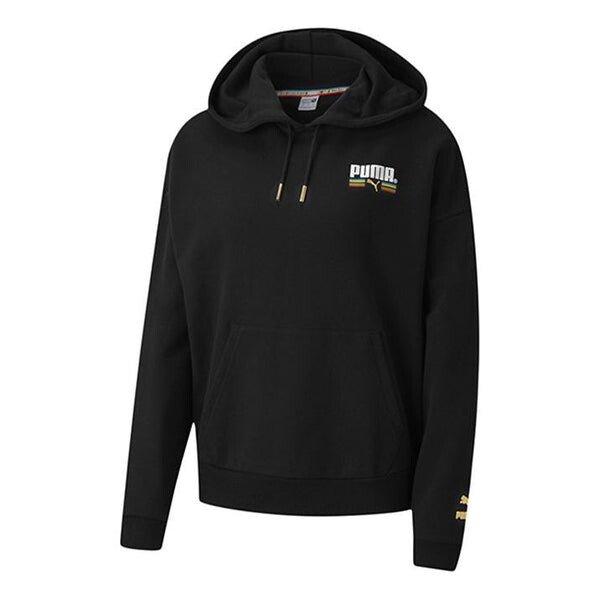 

Свитер tailored for sport hoodie 'black white' Puma, черный